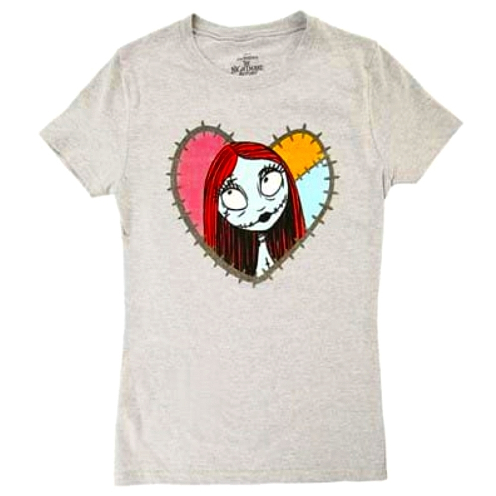 Nightmare Before Christmas Sally Stitch Heart Shirt Junior Size XL
